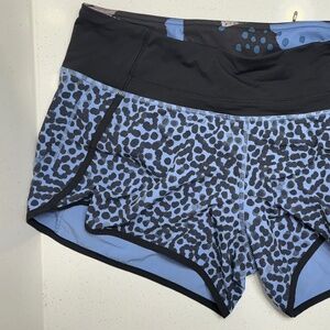 Lululemon Run: Speed Short *4-way Stretch Ace Spot Lullaby Black